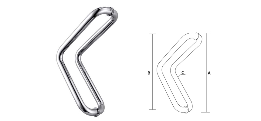 Glass Door handle,Stainless Steel